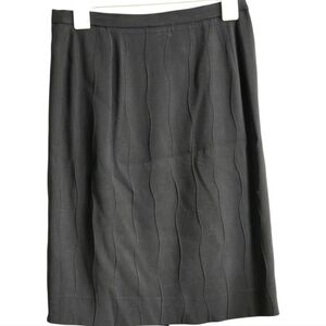 Black Midi Pencil Skirt for Work, Size 6